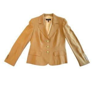 Escada Tan 3 Button Blazer Size 42/Large
